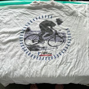 Large white Tour de France tee shirt